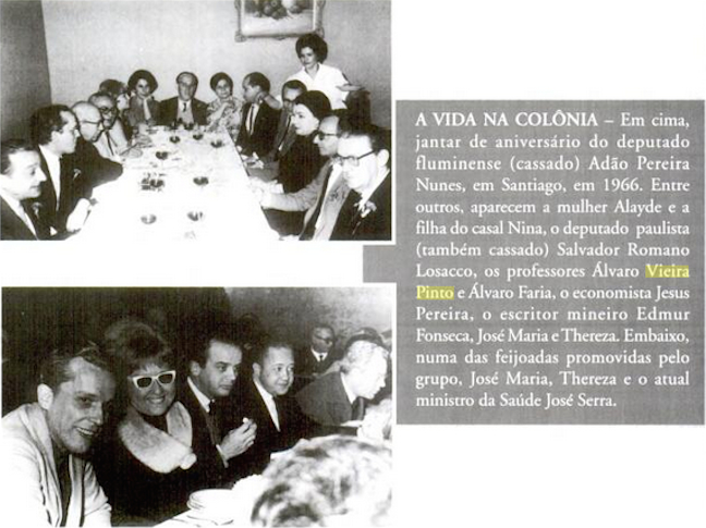 Fotos com Álvaro Vieira Pinto (livro RABÊLO, José M.; RABÊLO, Thereza. Diáspora: os longos caminhos do exílio. 2001)